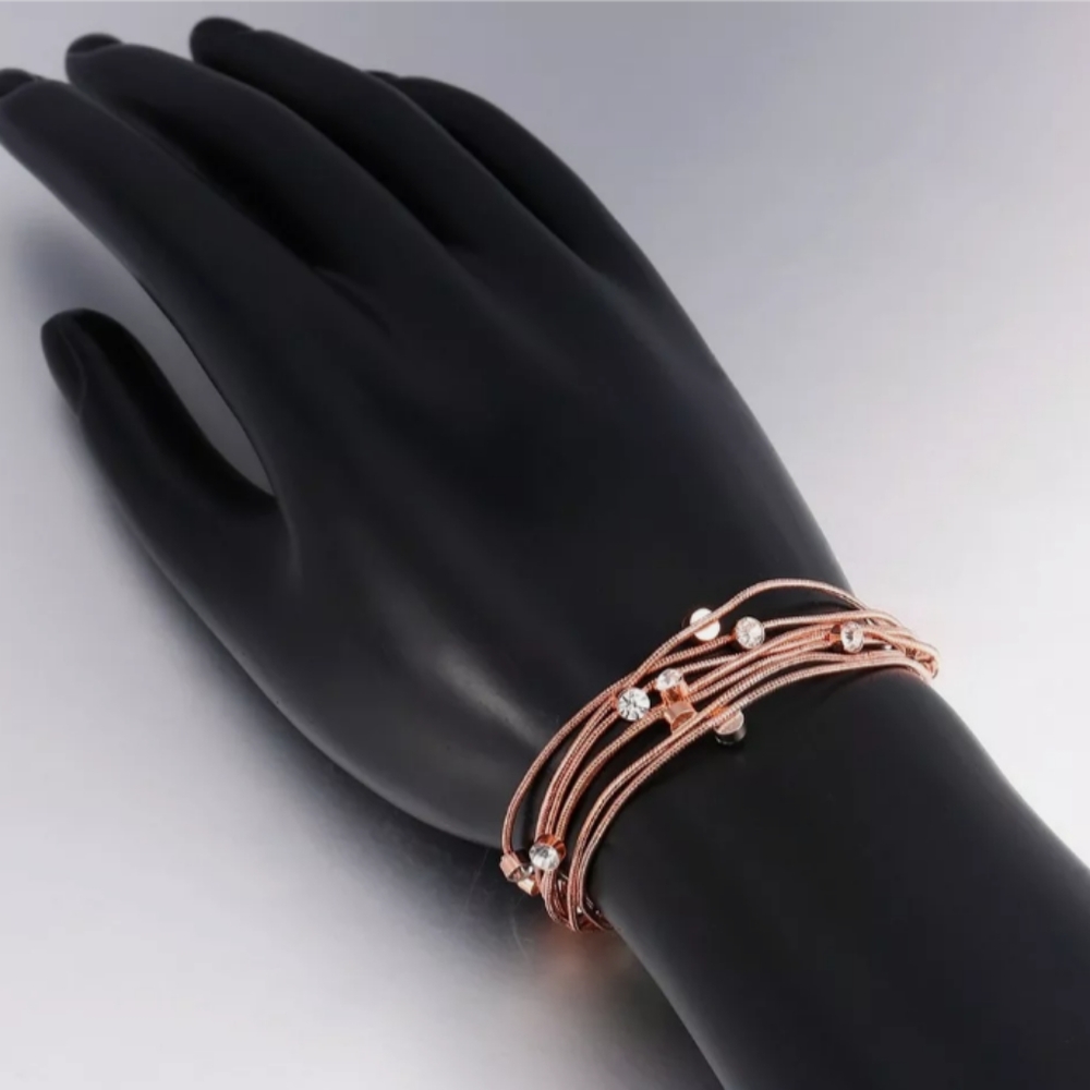 Rose Gold Bracelet +FREE Earrings